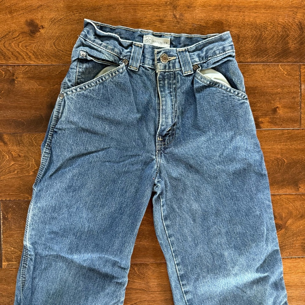Arizona Jean Co Boy Carpenter Jeans Blue Denim 10 Slim Medium Wash Vintage Style - Picture 2 of 7
